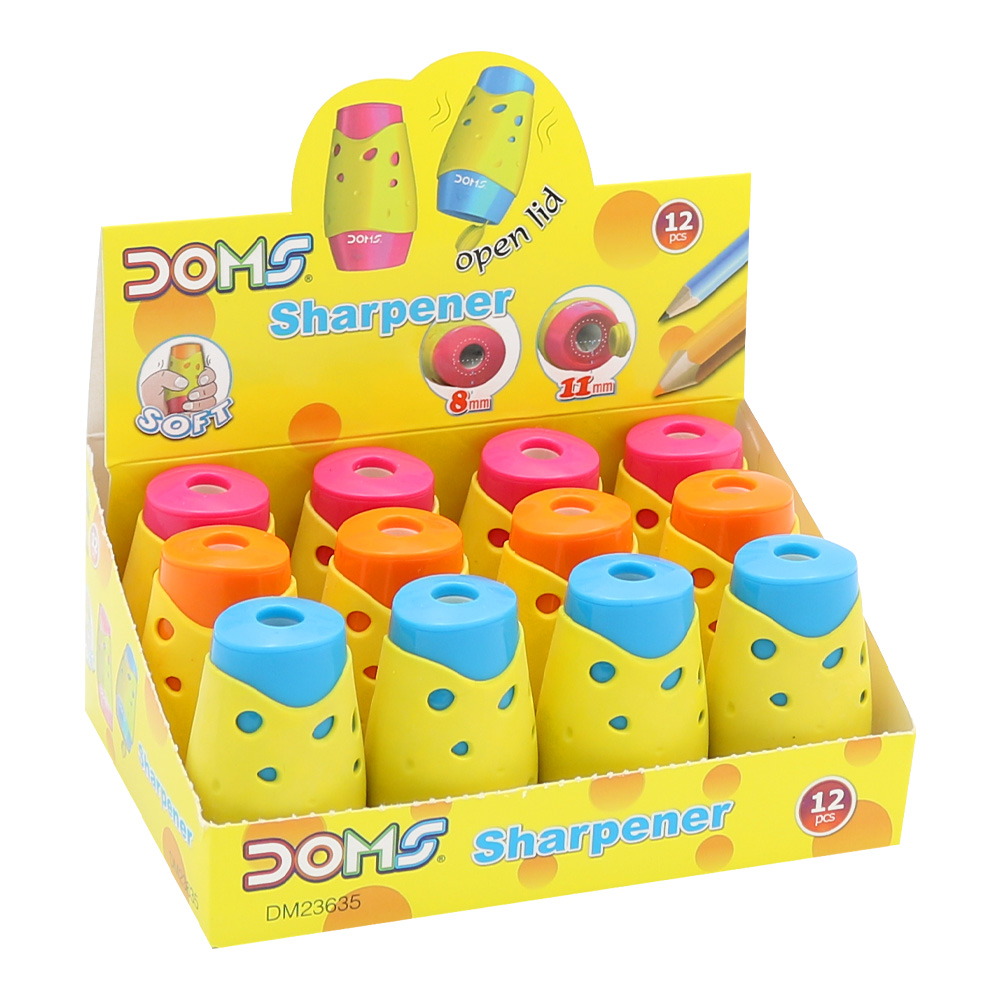 JUNIOR Ořezávátko Doms, 2 různé otvory (mix 3 barev)