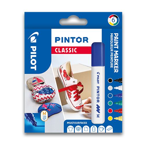 Dekorační popisovač Pintor Fine Classic, sada 6 ks, hrot M