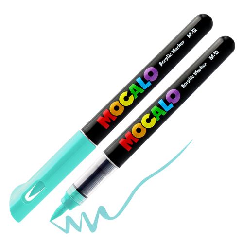 Popisovač M&G MOCALO Acrylic Marker, štětcový hrot - Lake Green 534 (1)