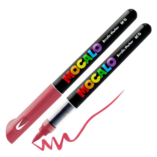 Popisovač M&G MOCALO Acrylic Marker, štětcový hrot - kakaově hnědý 216