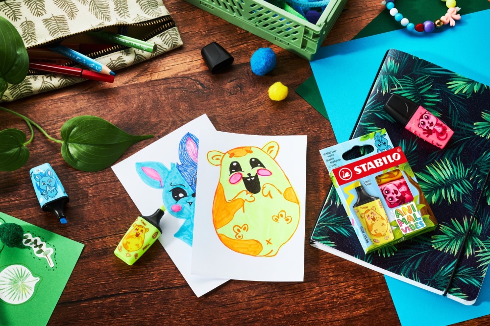 STABILO Zvýrazňovač STABILO BOSS MINI Animal Vibes - zelený