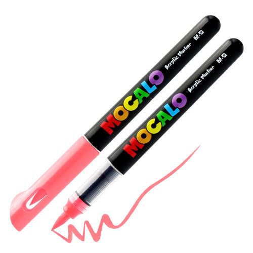 Popisovač M&G MOCALO Acrylic Marker, štětcový hrot - Carminum 425