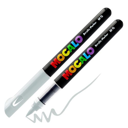 Popisovač M&G MOCALO Acrylic Marker, štětcový hrot - břidlicově šedý 915