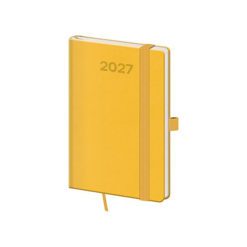 Diář 2027 týdenní kapesní Print Pop - žlutá