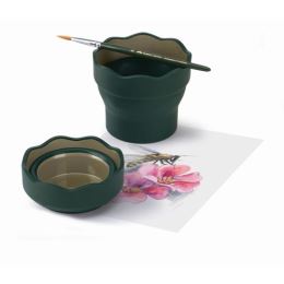 Pohár na čištění štětců Faber-Castell Click&Go - zelený