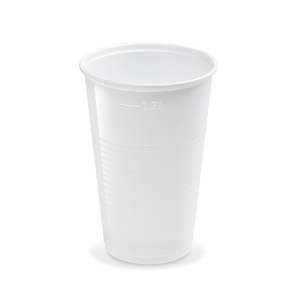 Pohár (PP) biely Ø95mm 0,5L [50 ks]