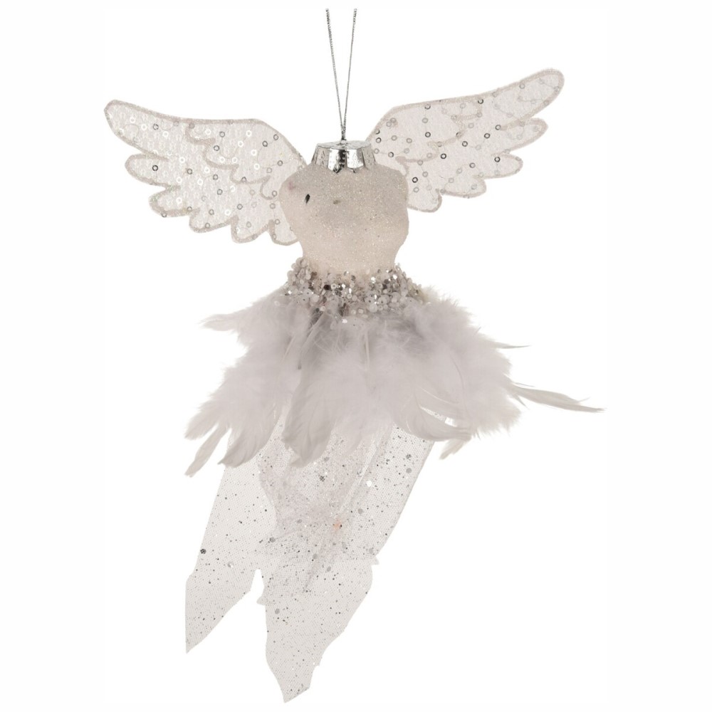 Dekorace závěsná - letící anděl bílý