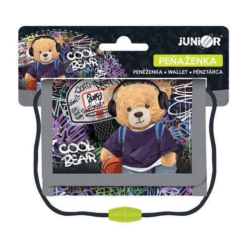 Dětská textilní peněženka JUNIOR S8 Cool Bear - medvěd