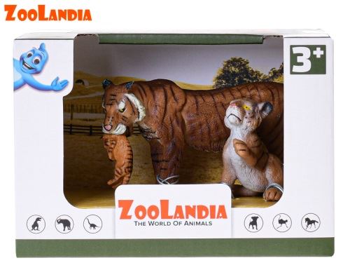 Zoolandia tygr s mláďaty 7-15cm v krabičce