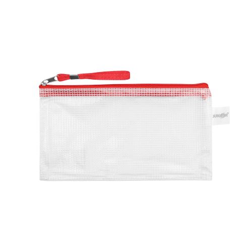 Obálka se zipem síťovaná PVC / DL, červená