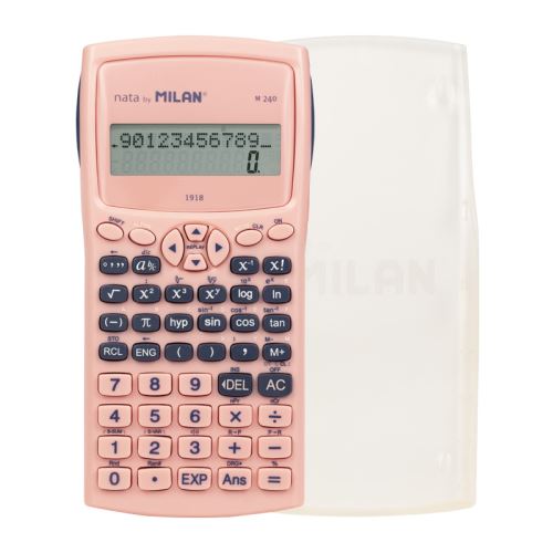 Kalkulačka MILAN M240 pink - vedecká 10+2 miestna