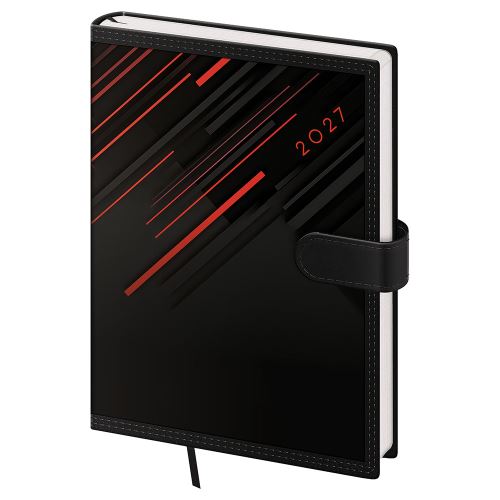 Diář 2027 týdenní A5 Tone - červená s magnetem