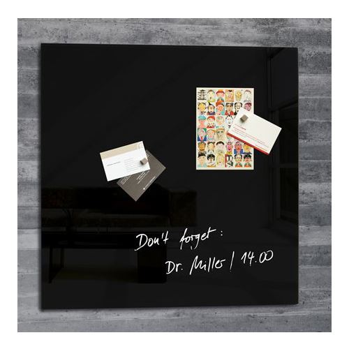 Magnetická bílá tabule, 48x48 cm, SIGEL "Artverum®", černá