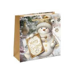 Dárková taška vánoční 14,5x15x6 cm (mix 4 designů - /cena za 1 ks) (1)