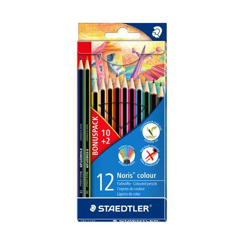 Barevné tužky, šestihranné, STAEDTLER "Noris Colour", 12 barev