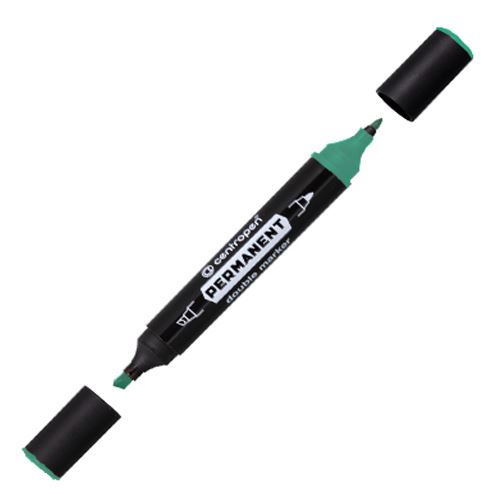 Popisovač CENTROPEN 1666 oboustranný - zelený
