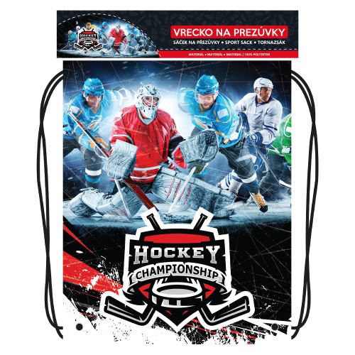 Vrecko na prezuvky s potlačou - Seria 7 - Hockey