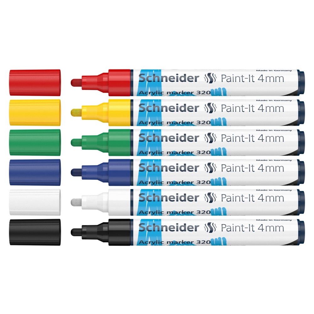 Schneider Paint-It 320 Akrylový popisovač 4 mm - sada 6 ks V1