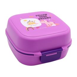 Box na svačinu s přihrádkou + lžička (mix dětských designů / cena 1ks) (1)