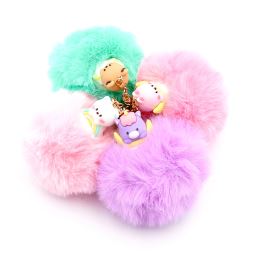 Klíčenka / Přívěsek JUNIOR PomPom (mix pastelových barev) (1)