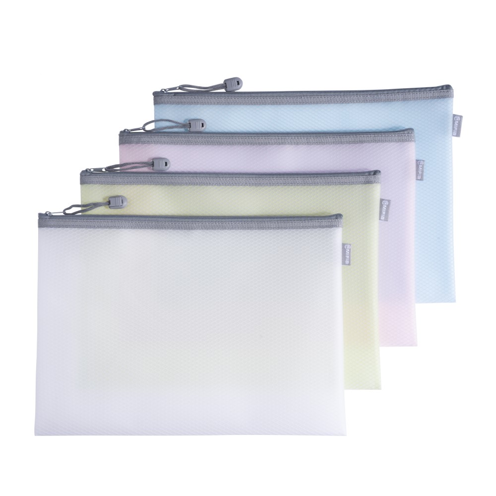 JUNIOR Obálka se zipem JUNIOR A5 síťovaná - modrá