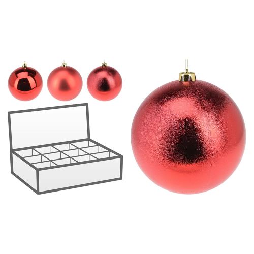 Vánoční koule 18 cm červená (mix/cena 1ks)