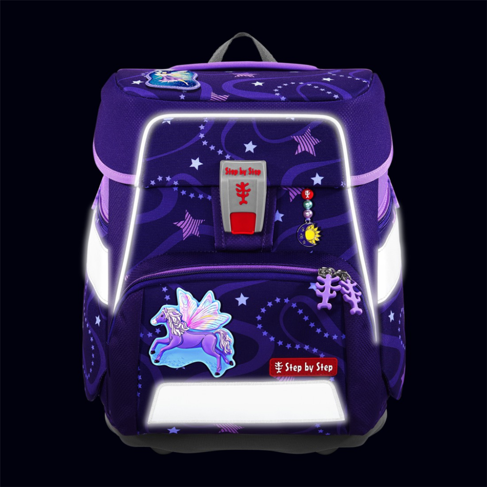  Školní aktovka Space pro prvňáčky - 5-dílný set, Step by Step Pegas Emily, certifikát A