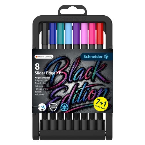 Pero guľôčkové Schneider Slider Edge XB Black Edition - sada 8 ks