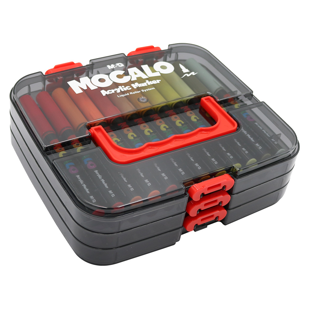 M&G Popisovač M&G MOCALO Acrylic Marker, štětcový hrot (sada 36 barev)