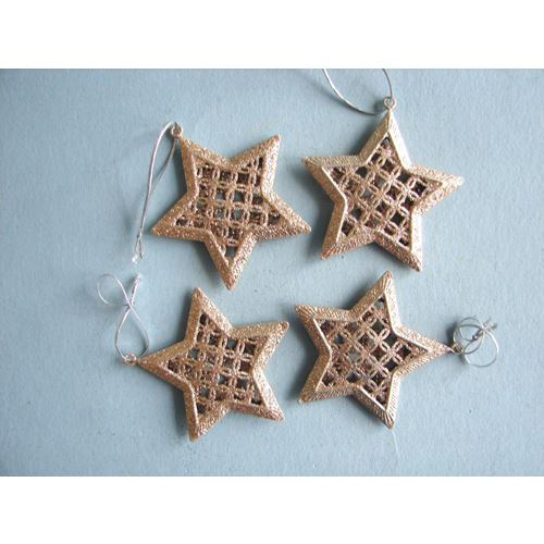 Dekorácia závesná - Hviezda Glitter 9,5 cm, 1ks