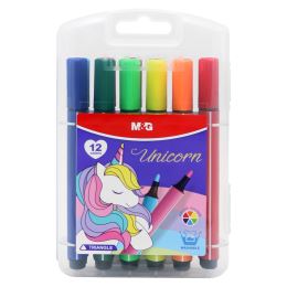 Fixy vodové, trojhranné M&G Unicorn - sada 12 ks (1)