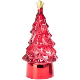 Vánoční stromek 12 cm s LED světlem / zatřesením sněží uvnitř (mix /1 ks) (2)