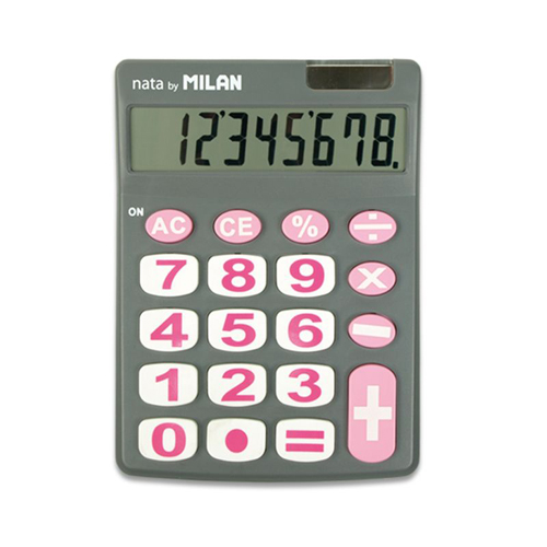Kalkulačka MILAN 8-místná 151708 šedá - blistr 220 x 140 x 35 mm