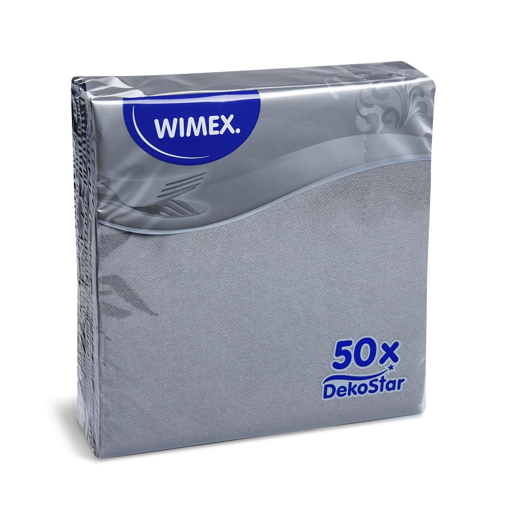 WIMEX Obrousky DekoStar 38 x 38 cm šedé / 50ks /