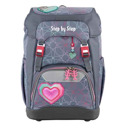 Školní taška Step by Step GRADE Glitter Heart Hazle, AGR certifikát