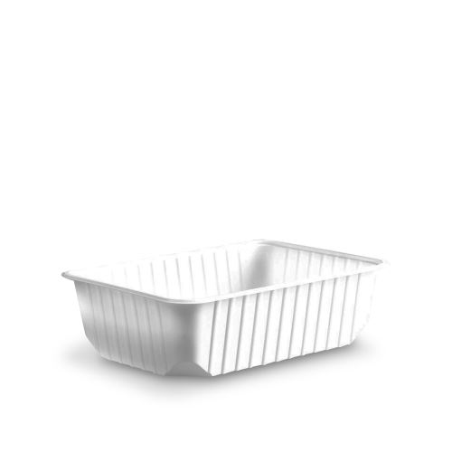 Vanička (PP) hranatá bilá 186 x 133 mm 750ml [50 ks]