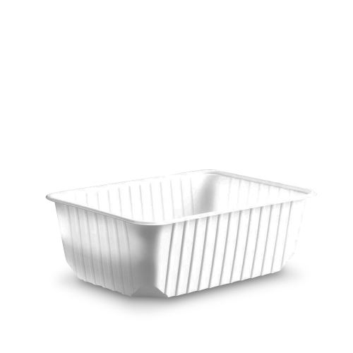 Vanička (PP) hranatá bilá 186 x 133 mm 1000ml [50 ks]