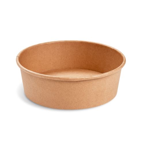 Papírová miska (PAP/PE) kraft O185mm 1100ml [50 ks]