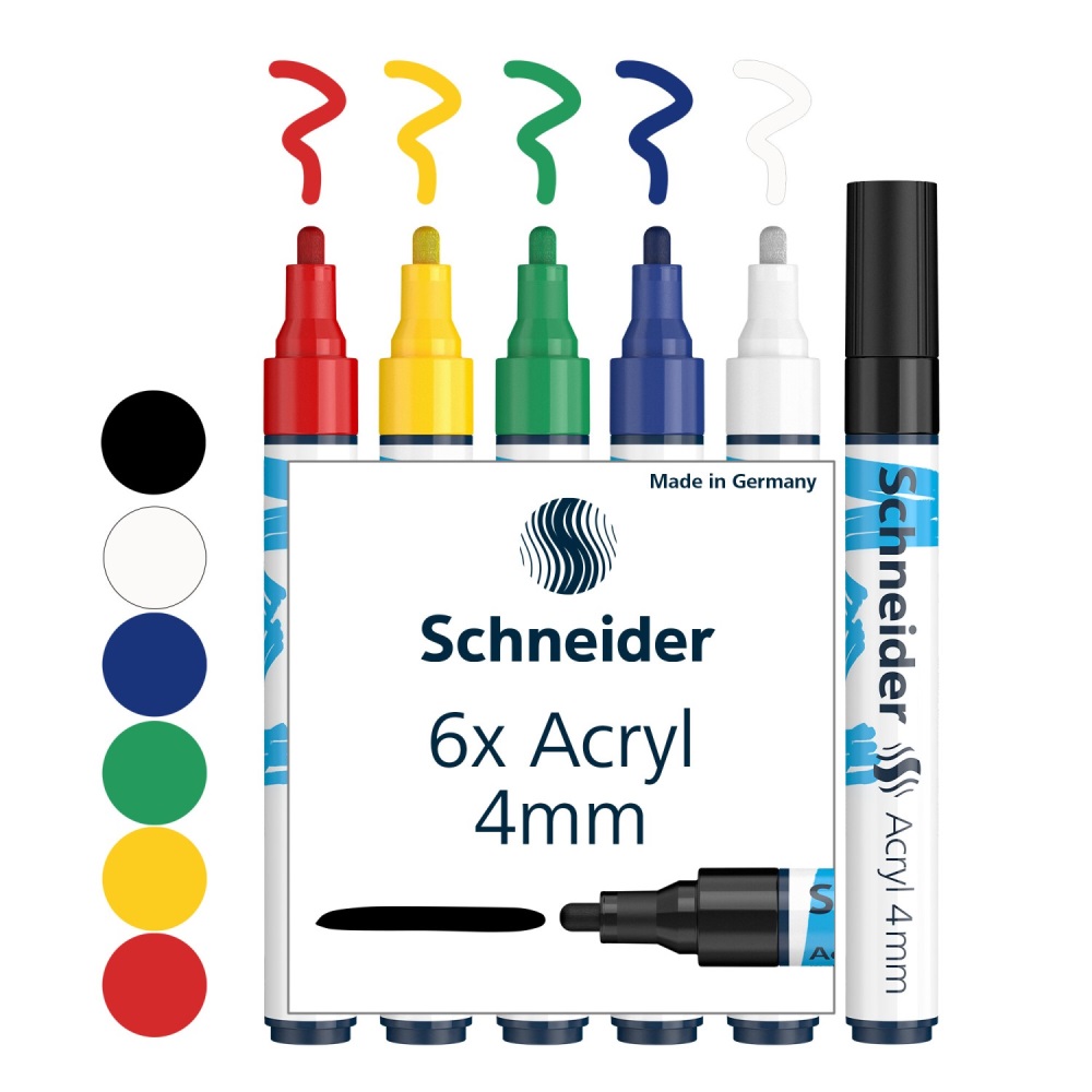Schneider Paint-It 320 Akrylový popisovač 4 mm - sada 6 ks V1