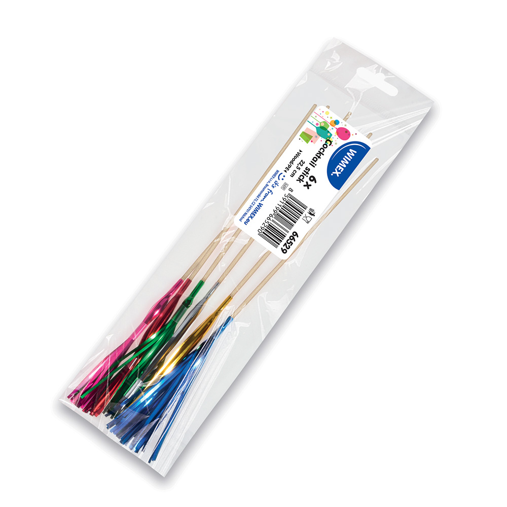Palmička lesklá farebný mix 22,5cm [6 ks]