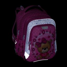 Školní batoh (5-dílný set) BagMaster Lumi 24 H - Medvídek (7)
