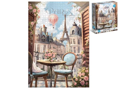 Puzzle 48x68cm Paříž 1000dílků v krabičce