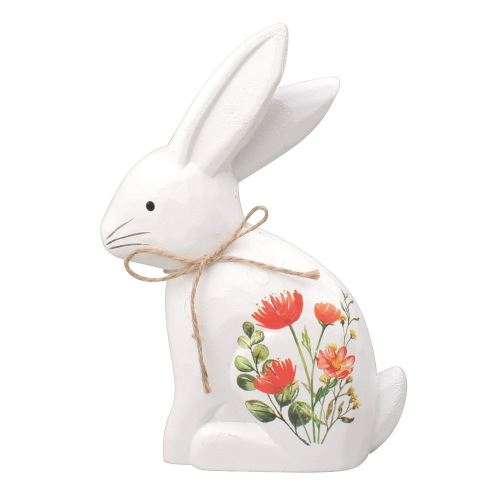 Zajac s kvetinovým vzorom na postavenie 18 cm