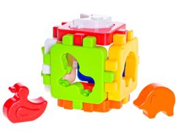 Kostka vkládací s domácími zvířátky 8,5cm 12m+ v síťce (2)
