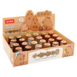 Dětská kulatá razítka - Kapybara, mix /1 ks (3)