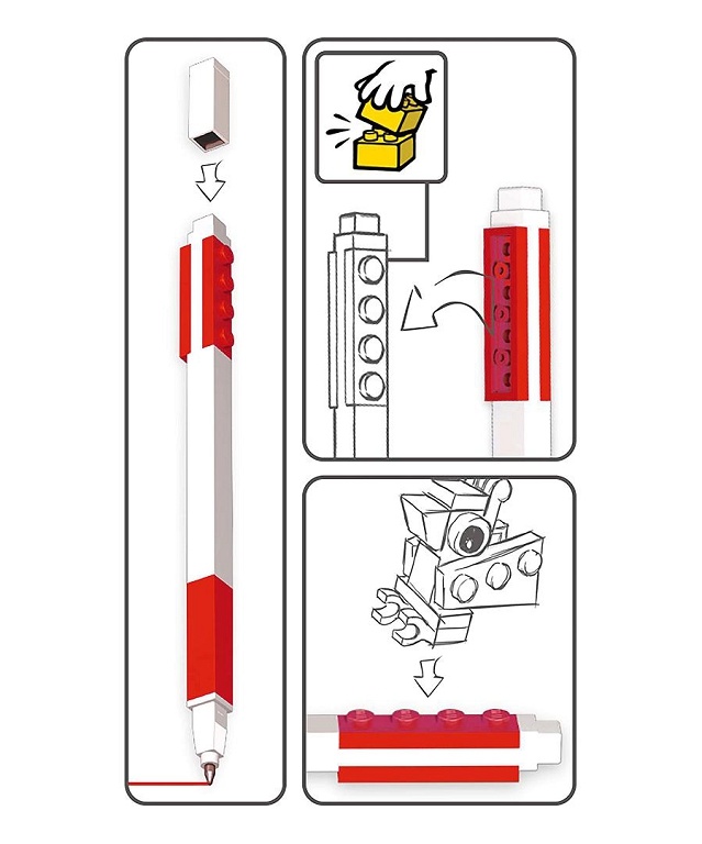 LEGO Gelové pero s minifigurkou, červené
