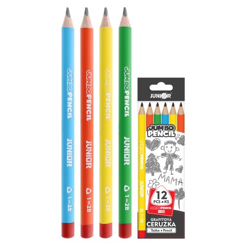 Ceruzka grafitová JUNIOR JUMBO PENCIL trojhranná - tvrdosť 2B