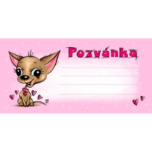 Dětská pozvánka na párty - Pejsek, bal. 10 ks