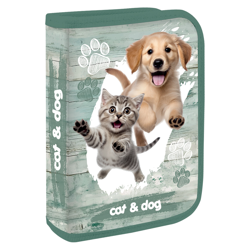 Penál plný - 1 patro, 31 kusů JUNIOR S8 - Kočka a pes