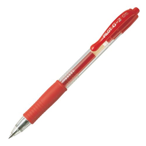 Roller gelový PILOT "G-2" červený  0,5 mm